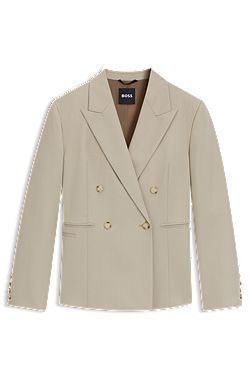 Regular-fit blazer in virgin-wool twill