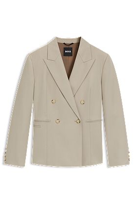 Slim-fit blazer in virgin-wool twill