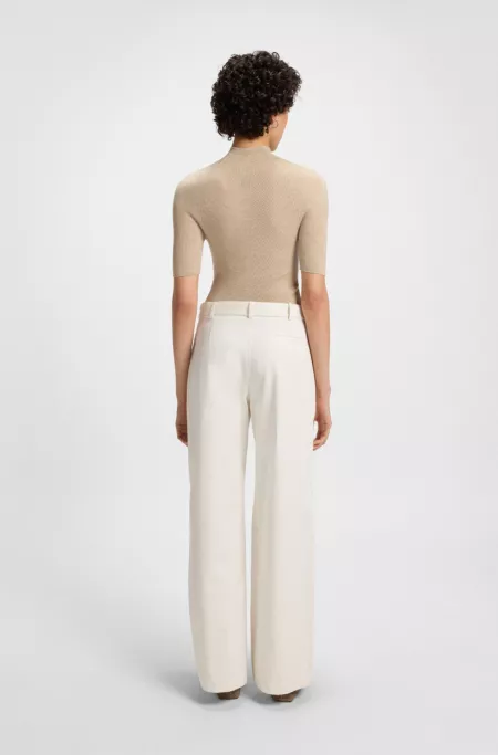 Relaxed-fit trousers in cotton canvas