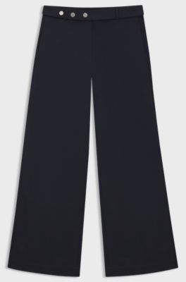 Relaxed-fit trousers in cotton canvas, Dark Blue