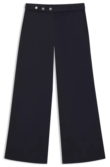 Pantalones relaxed fit de lona de algodón