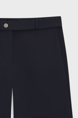Relaxed-fit trousers in cotton canvas, Dark Blue
