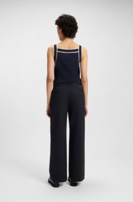 Relaxed-fit broek van katoenen canvas, Donkerblauw