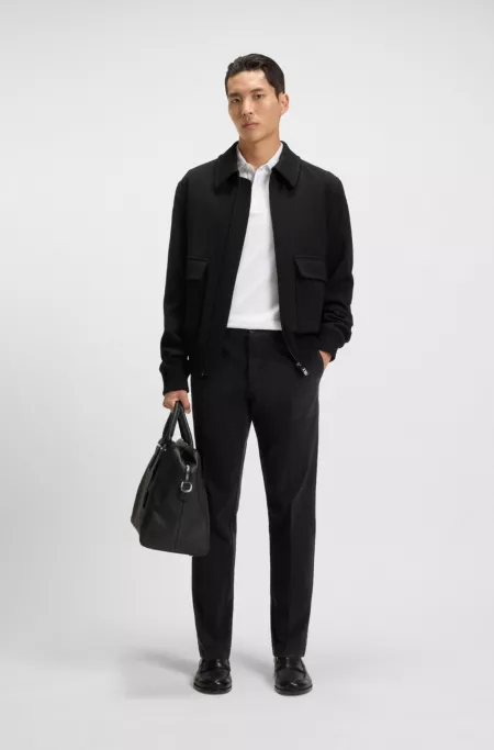 Modern-fit trousers in stretch-cotton twill