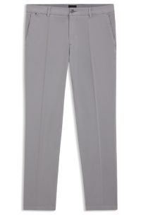 Modern-fit trousers in stretch-cotton twill, Light Grey