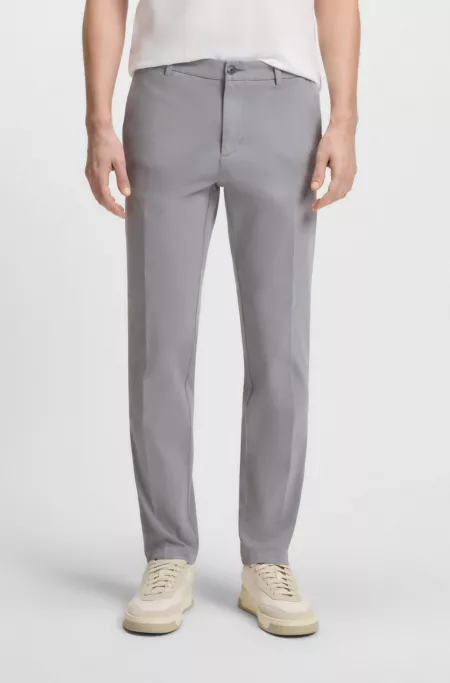 Modern-fit trousers in stretch-cotton twill