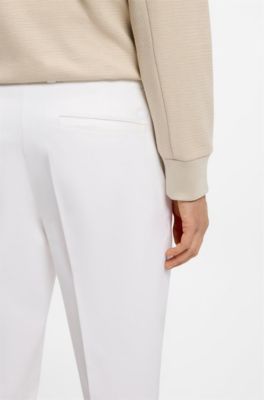 Modern-fit trousers, White