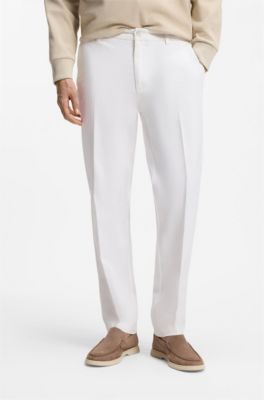 Modern-fit trousers, White