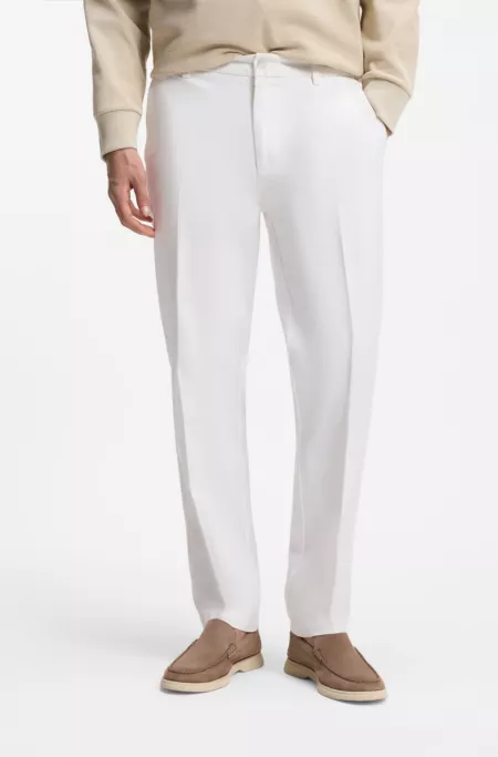 Modern-Fit Hose aus elastischer Baumwoll-Gabardine