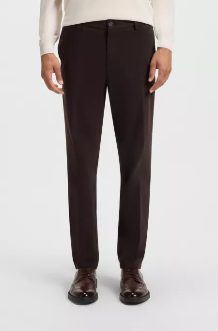 Modern-fit trousers in stretch-cotton twill
