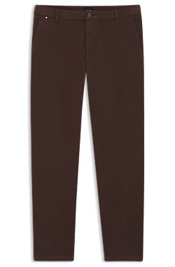 Modern fit bukser i bomuldsgabardine med stræk