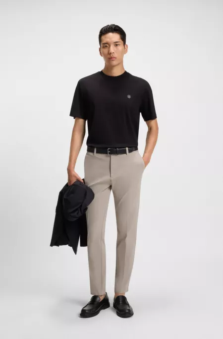 Modern-fit trousers in stretch-cotton twill