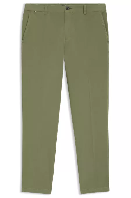 Modern-fit trousers in stretch-cotton twill