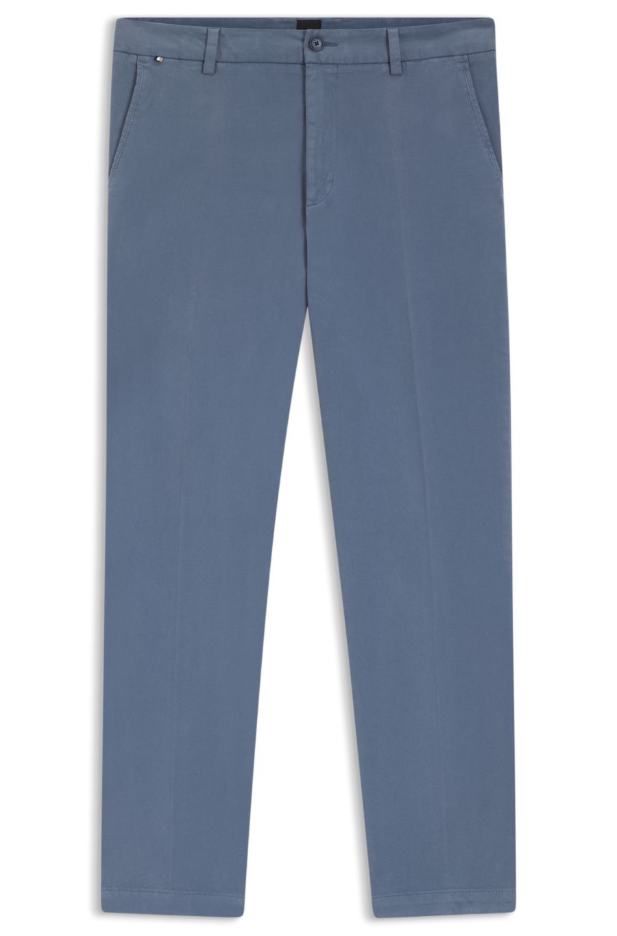 BOSS Modern-Fit Gabardine Trousers — Bright Blue