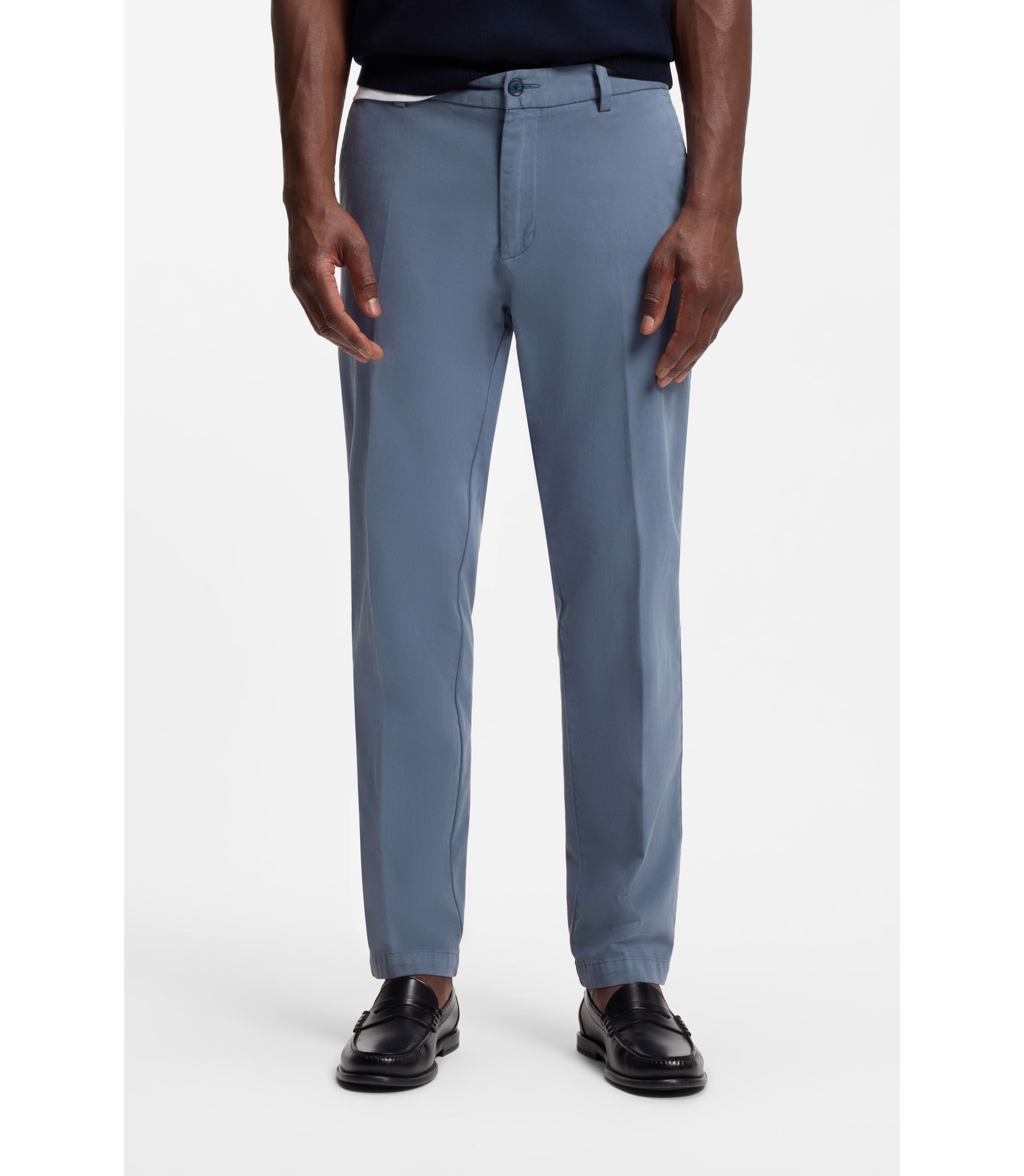 Modern-Fit Hose aus elastischer Baumwoll-Gabardine