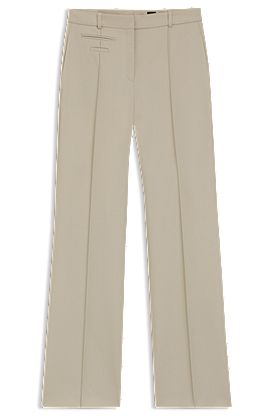 Regular-fit trousers in virgin-wool twill
