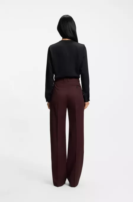 Pantalon Regular en twill de laine vierge