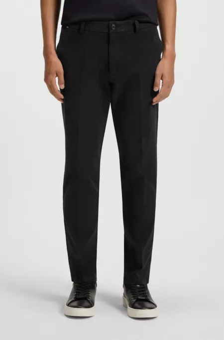 Slim-fit trousers in stretch-cotton twill