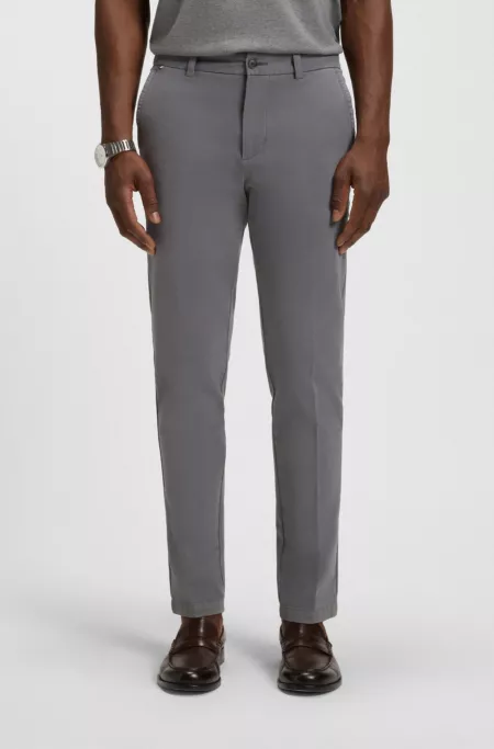 Pantalon Slim Fit en gabardine de coton stretch