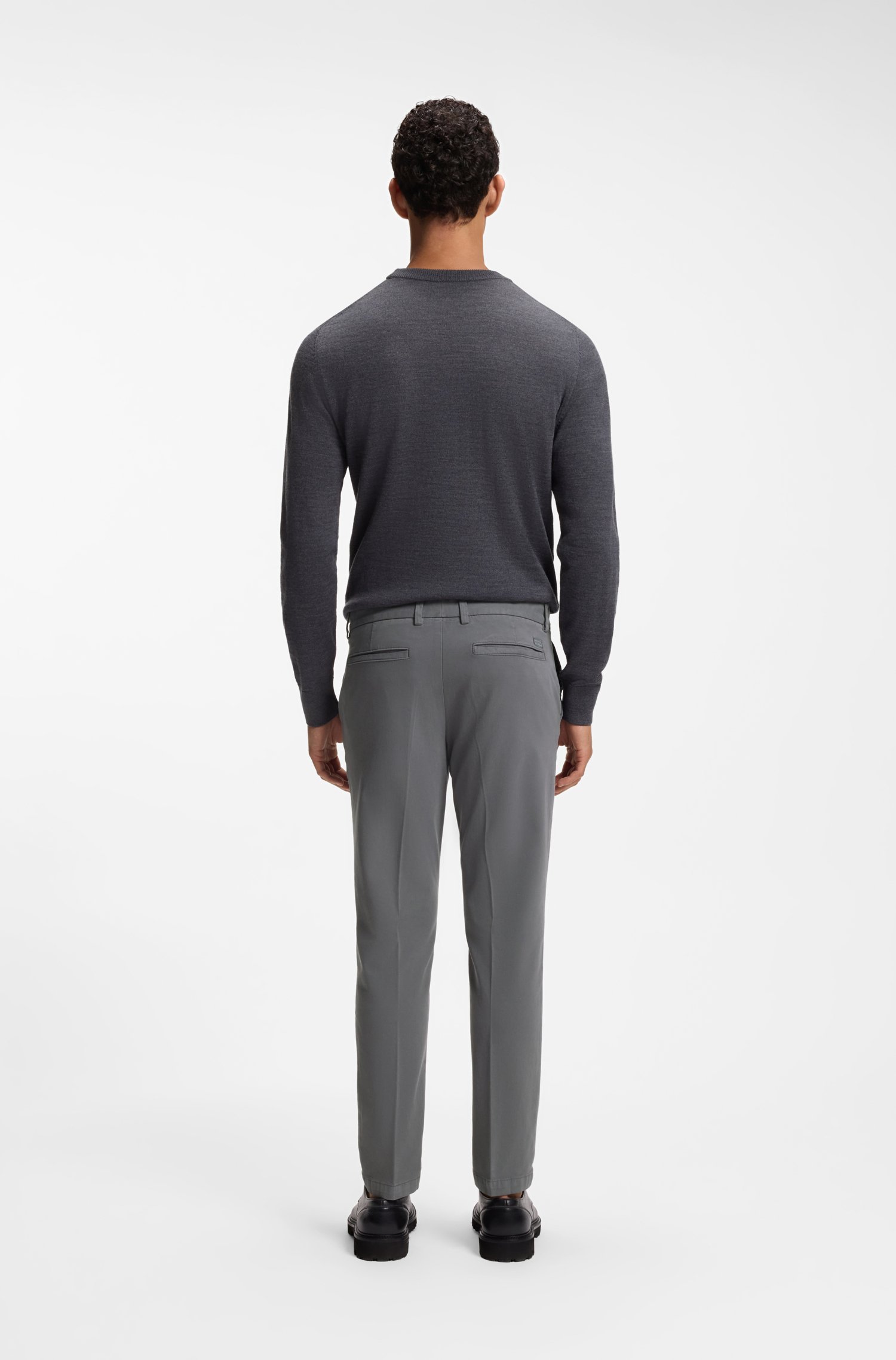 Boss Slim-fit gabardine trousers byxor herr – bild 2