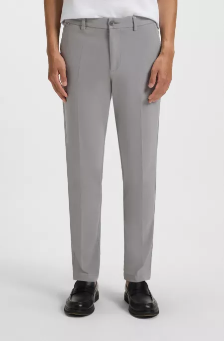 Slim-fit trousers in stretch-cotton twill