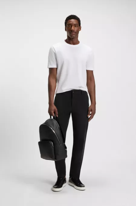 Pantalon Slim en coton stretch structuré