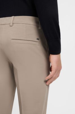 Slim-fit trousers , Beige
