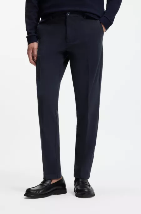 Pantalon Slim en coton stretch structuré