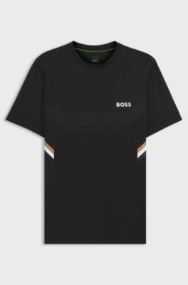 Active slim-fit T-shirt with moisture management, Black