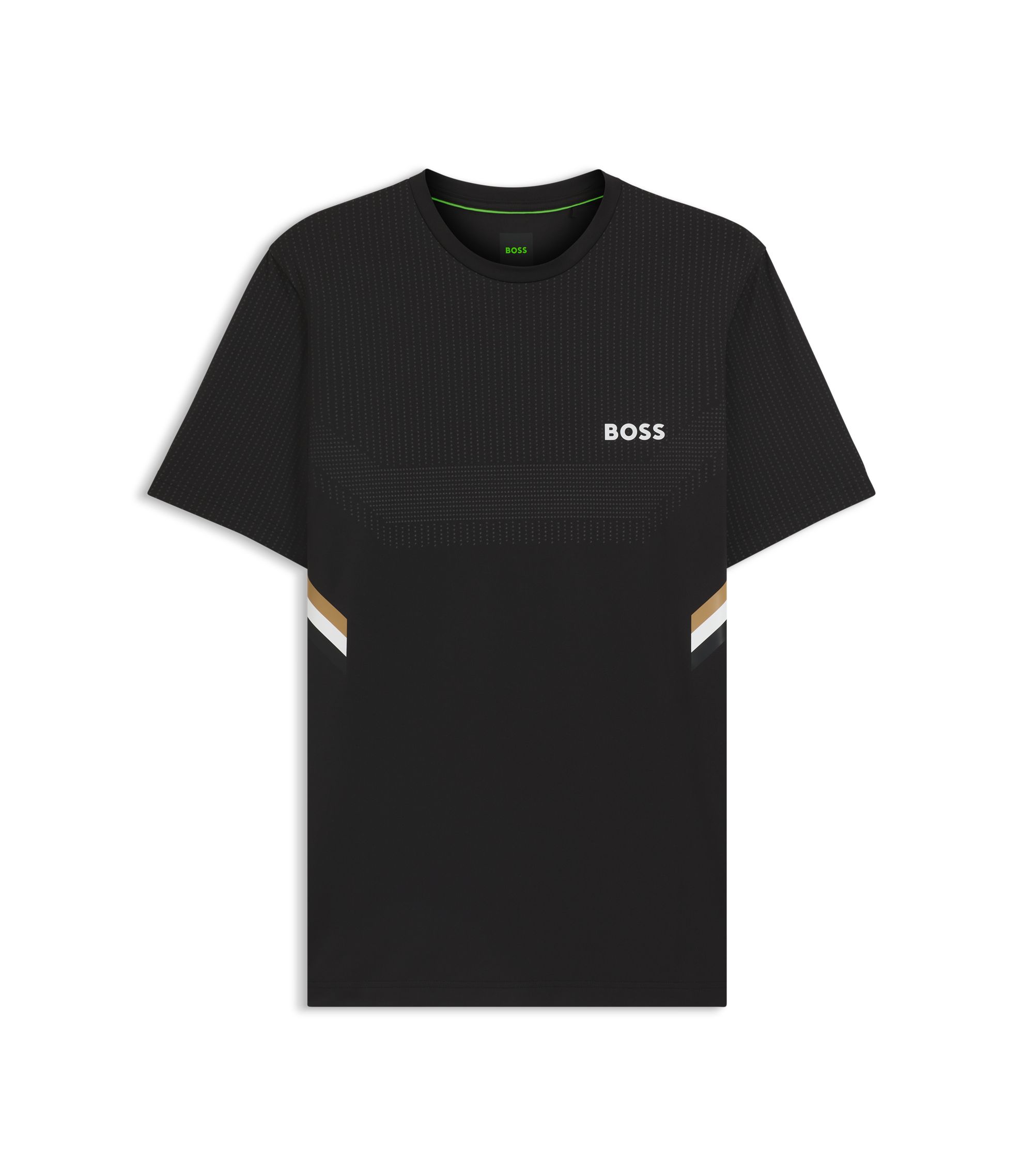 BOSS - Active slim-fit T-shirt with moisture management - Black