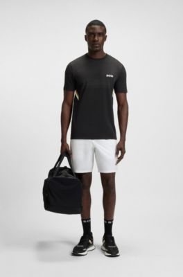 Active Slim-Fit T-Shirt mit feuchtigkeitsableitenden Eigenschaften, Schwarz