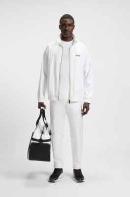 T-shirt Slim sportif en jersey stretch avec gestion de l&rsquo;humidit&eacute;, Blanc