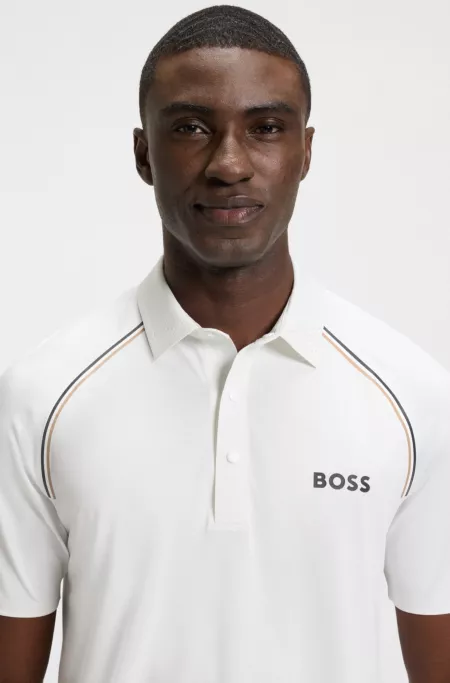 Active slim-fit polo shirt with odour control