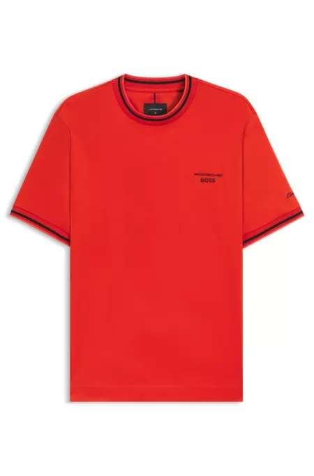 Porsche x BOSS cotton T-shirt with moisture-control finish