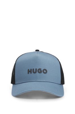 HUGO cotton-twill cap with logo, Blue