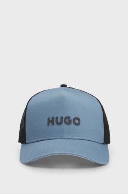 HUGO cotton-twill cap with logo, Blue