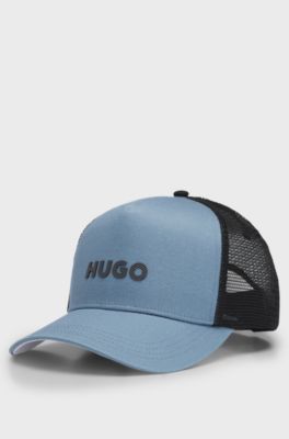HUGO cotton-twill cap with logo, Blue