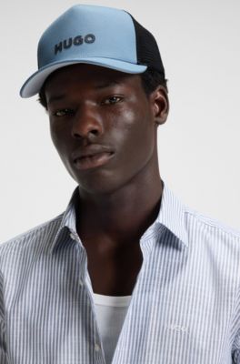 HUGO cotton-twill cap with logo, Blue