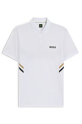 Active slim-fit polo shirt with moisture management