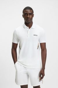 Polo Slim sportif avec gestion de l’humidité, Blanc
