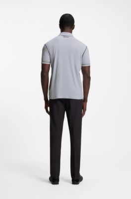 Polo de golfe ativo Paddy em tecido ripstop, Light Grey