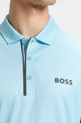 Active Paddy Golf-Poloshirt aus Ripstop, Hellblau