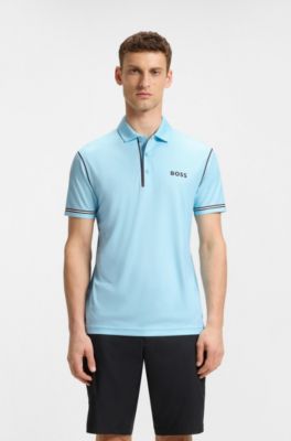 Active Paddy Golf-Poloshirt aus Ripstop, Hellblau