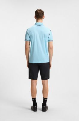 Active Paddy Golf-Poloshirt aus Ripstop, Hellblau