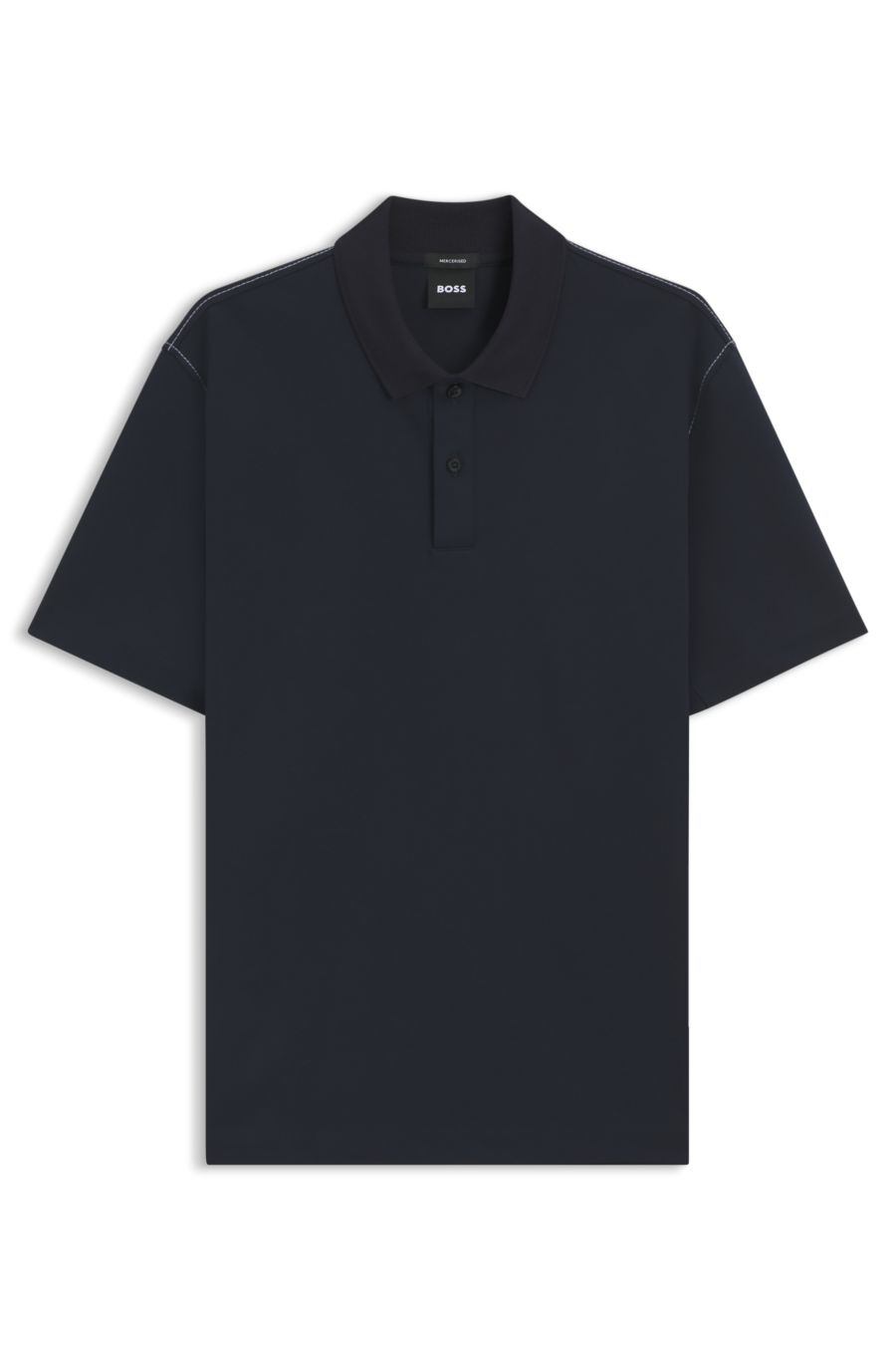 BOSS Mercerised Polo — Navy