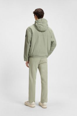Water-repellent jacket with hood visor, Light Green