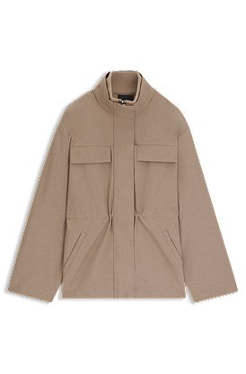 Wasserabweisende Jacke mit geraffter Taille