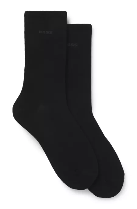 Two-pack of regular-length socks with logos