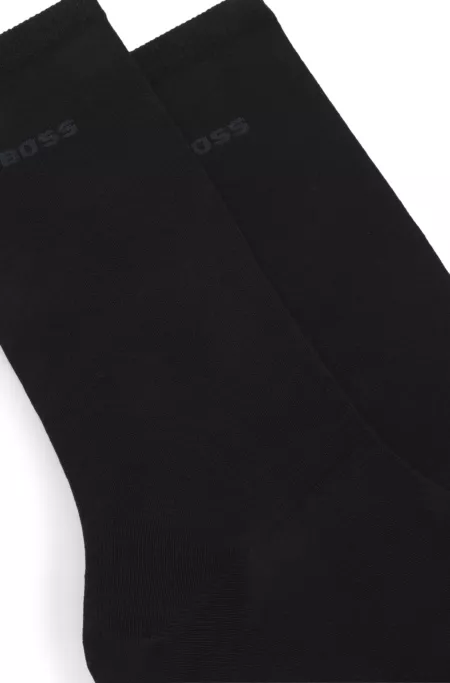 Two-pack of regular-length socks with logos