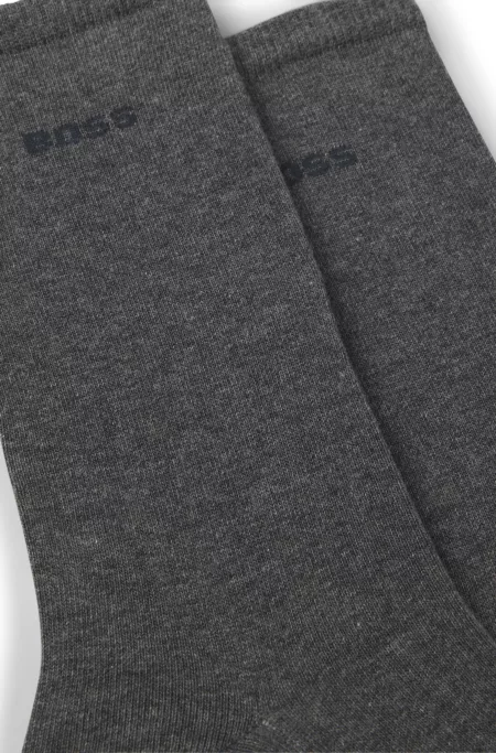Two-pack of regular-length socks with logos